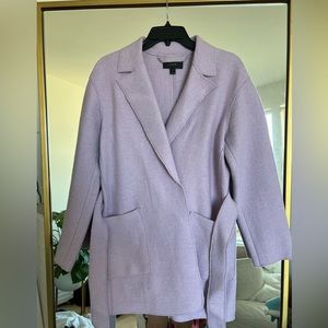 JCrew (J. Crew) Majestic Purple Wrap Coat in Boiled Wool